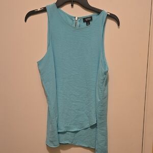 a.n.a Aqua Blue Sleeveless Tank Top